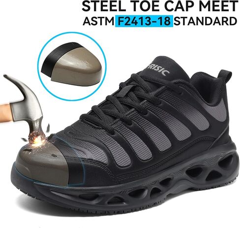 Steel Toe Shoes for Men Women Comfortable Lightweight Safety Shoes Indestructible Non Slip Work Shoes for Men Puncture Proof Composite Toe Sneakers for Construction in Saudi Arabia