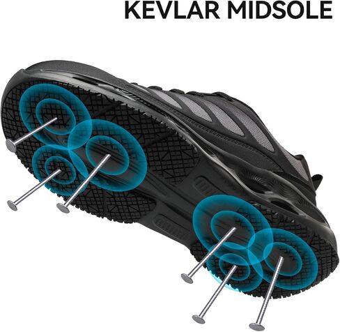 Steel Toe Shoes for Men Women Comfortable Lightweight Safety Shoes Indestructible Non Slip Work Shoes for Men Puncture Proof Composite Toe Sneakers for Construction in Saudi Arabia
