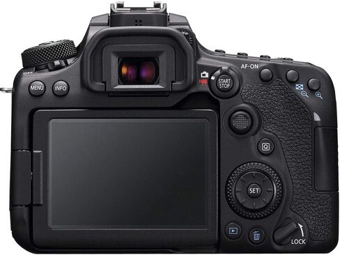 كاميرا Canon EOS 90D DSLR (الهيكل فقط) مع حزمة ملحقات للمبتدئين - تتضمن: SanDisk Ultra 64GB SDXC، فلاش رقمي، بطارية بديلة ممتدة العمر، حقيبة أدوات مقاومة للماء والمزيد (متجددة) in Saudi Arabia