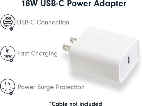 محول طاقة Sonix USB-C، كتلة شاحن حائط، شحن سريع 18 وات، متوافق مع هواتف Apple iPhone 15، 14، 13، 12 Series، أبيض in Saudi Arabia