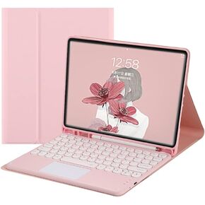 Keyboard Case for iPad 2018 (6th Gen) - iPad 2017 (5th Gen) - iPad Air2&1- iPad Pro 9.7,iPad 9.7 inch Cute Round Key Touchpad Detachable Keyboard Case with Pencil Holder (Mint Green)