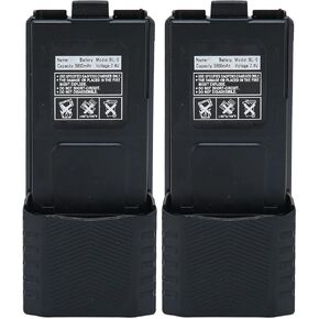 Zopsc 1 Pair Walkie Talkie Battery, 7.4V 3800mah BL 5 Backup Two Way Radio Rechargeable Battery Pack for Baofeng UV 5R 5RA 5RB 5RC 5RD 5RO 5RE UV 5X3 UV 5RTP UV 5R Plus, etc