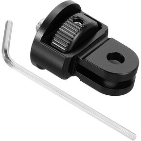 PATIKIL Aluminum Tripod Mount Adapter, 360° Adjustment 1/4" Screw Conversion Adapter for Action Camera Tripod Screw Mount, Black Red