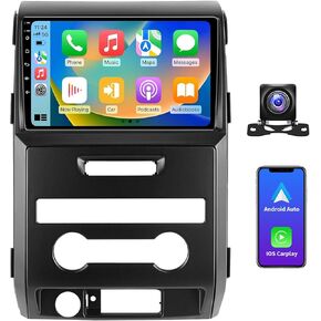 ترقية راديو ستيريو للسيارة 4 جيجابايت + 32 جيجابايت Android 13 لسيارة Ford F150 2009-2012 مع Carplay اللاسلكي وAndroid Auto، وحدة رأس عالية الدقة تعمل باللمس 9.2 بوصة مع WiFi Bluetooth FM RDS SWC GPS وكاميرا احتياطية يدوية AC in Kuwait
