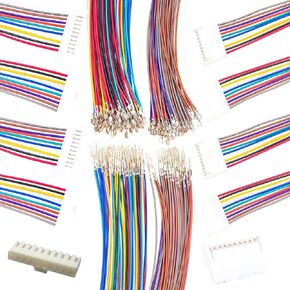 VH3.96mm Extension Wire Male & Female Connector and 18AWG Pre-Crimped Cables, 2/3/4/5/6/7/8/9/10/12 Pin JST Connector with length of 10/20/50/80/100CM Wire (1 Set MF 9Pin-100CM)