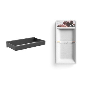 غطاء علوي لتغيير الحفاضات من Storkcraft مع وسادة تغيير محيطية من 4 جوانب - رمادي in Kuwait