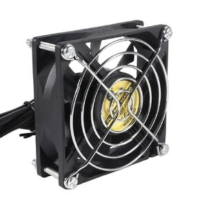 Computer Fan with AC Plug, 120mm x 25mm EC Axial Fan AC 110V 115V 120V 220V 240V, Brushless Cooling Fan with Dual Ball Bearings for Desktop DIY Cooling Ventilation Projects