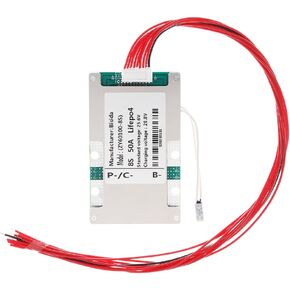 8S BMS 25.6V Lifepo4 Battery Management System PCB Protection Board with Balance Wire and NTC,Ten Functional protections, Common Port, for Lifepo4 Battery Pack (8S 25.6V 30A)
