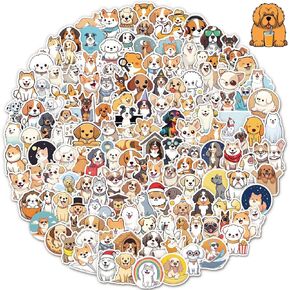 200 Pcs Cute Dog Stickers for Kids Teens Adults, Waterproof Puppy Stickers for Water Bottle Laptop Scrapbook, Dog Lover Gifts Accessories, Funny Dog Themed Stickers Pack