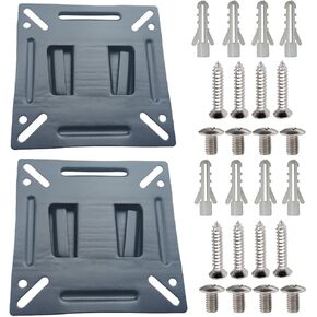 Monitor Wall Mount Most 14-24“ TVs Computer Universal Low Profile RV TV Wall Mount VESA Up to 100x100mm up to 30lbs Fits 15 19 20 22 23 Inch Camper Small Monitor Mount Bracket-2Pcs