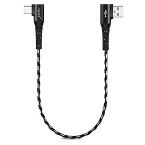 AGOZ 1ft Short USB C Cable, Fast Charger 90 Degree Right Angle Cord Compatible with Samsung Galaxy S24 S23 S22 S21, Note 20,A14 A15 A23 A24 A53 A54,Moto G Stylus, Google Pixel 8 7, iPhone 15 Pro Max