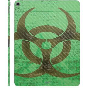 Carbon Fiber Skin Compatible with Apple iPad Air 13 (M2) 2024 - Biohazard - Premium 3M Vinyl Protective Wrap Decal Cover - Easy to Apply | Crafted in The USA by MightySkins