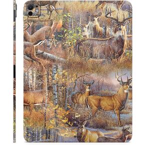 Glossy Glitter Skin Compatible with Apple iPad Pro 13 (M4) 2024 - Deer Pattern - Premium 3M Vinyl Protective Decal Cover - Easy to Apply | Crafted in The USA by MightySkins