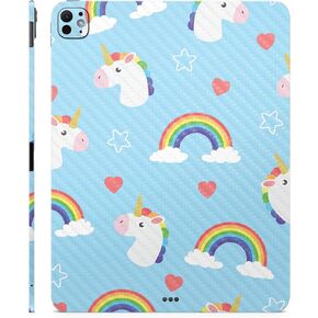 Carbon Fiber Skin Compatible with Apple iPad Pro 11 (M4) 2024 - Unicorn Perfection - Premium 3M Vinyl Protective Decal Cover - Easy to Apply | Crafted in The USA by MightySkins