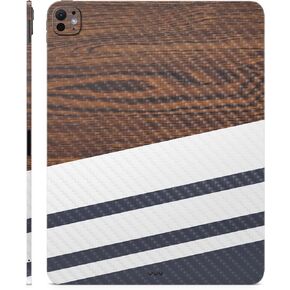 Carbon Fiber Skin Compatible with Apple iPad Pro 13 (M4) 2024 - Wood Formal - Premium 3M Vinyl Protective Wrap Decal Cover - Easy to Apply | Crafted in The USA by MightySkins