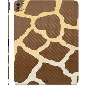 Carbon Fiber Skin Compatible with Apple iPad Pro 11 (M4) 2024 - Giraffe - Premium 3M Vinyl Protective Wrap Decal Cover - Easy to Apply | Crafted in The USA by MightySkins
