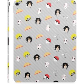 غلاف الكمبيوتر اللوحي من ألياف الكربون متوافق مع Apple iPad Air 11 (M2) 2024 - Reaper Skull - غطاء لاصق واقٍ من الفينيل الفاخر 3M - سهل الاستخدام، مصنوع في الولايات المتحدة الأمريكية بواسطة MightySkins