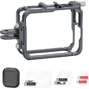 Fotoleey Metal Case for Insta360 Ace Pro and Ace with Cold Shoe Interface with Lens Protector for Ace Pro