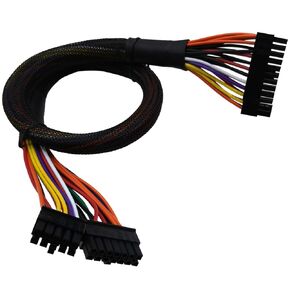 COMeap 24 Pin ATX Cable for Corsair AXI HXI Series PSUs, 14 Pin + 10 Pin to 24 Pin ATX PSU Power Adapter Sleeved 24.8-inch(63cm)