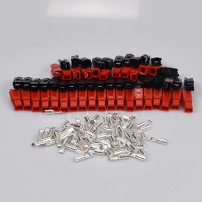 30A Battery Connectors Contacts Modular Connectors for 30 AMP 30 A,30 Pcs Black+30 Pcs Red +60 Pcs Contacts