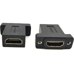 HDMI Coupler Adapter, Haokiang (2-Pack) HDMI Female to Female Insert Keystone Panels Wall Plate Connectors Coupler Adapter (Black HDMI F/F)