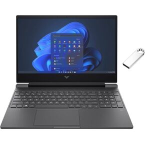 HP Victus 15.6" Full HD 144Hz Gaming Laptop | AMD Ryzen 5 7535HS | NVIDIA GeForce RTX 2050 | 16GB RAM DDR5| 512GB SSD | Backlit | Windows 11 Home | Bundle with 64GB USB Flash Drive, Mica Silver