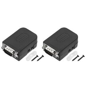 uxcell 2pcs D-sub DB9 Breakout Board Connector 9-pin Male RS232 Serial Adapter Solderless Terminal Block for CNC Controller Motor Computer
