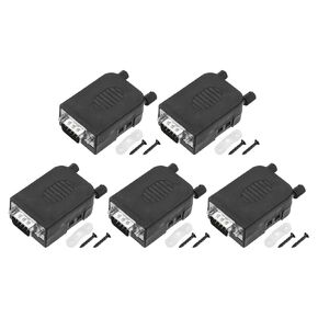 uxcell 5pcs D-sub DB9 Breakout Board Connector 9-pin Male RS232 Serial Adapter Solderless Terminal Block Screws for CNC Controller Motor Computer