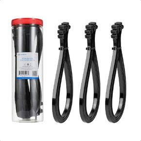كابل ماترز 30 حزمة 250 رطل قوة الشد 23.6 بوصة روابط مضغوطة طويلة للغاية (zipties بلاستيكية داخلية وخارجية، روابط كابلات، روابط مضغوطة صناعية) باللون الأسود