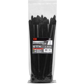 TR Industrial Ultra Heavy Duty Multi-Purpose UV Cable Ties (100-Piece), 250 lbs. Tensile Strength, 13.8", Black