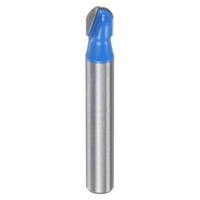 Router Bit Core Box 1/4 Shank 1/4 Inch Cutting Dia. Round Nose Router Bit 2 Flutes Carbide Cove Box Cutter for Carpentry Woodworking Milling Cutter Tool