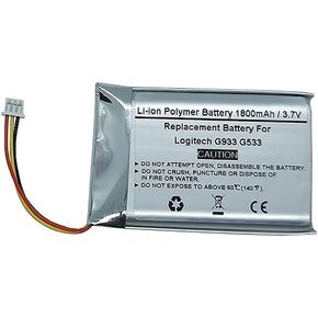 SNO-103450PCN-LG 1800mAh 3.7V Replacement Battery for Logitech G933 G533 Wireless Headset, 533-000132