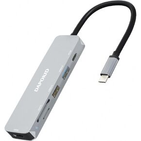 USB C Hub HDMI Type C Adapter, DAPOKJD 5 IN1 Type C Converter (HDMI 4K Ethernet USB3.0+2.0 PD100W Input) USB-C Docking Station,Type C Multiport Dongle Compatible for Ipad/MacBook/Switch/Dell//Lenovo