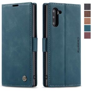 Samsung Galaxy Note 10 Wallet Case, Magnetic Stand Flip Protective Cover Retro Style PU Leather Flip Case with ID & Credit Card Slots Cash Pockets,Stand Holder for Samsung Note 10 6.3 inch(Coffee)