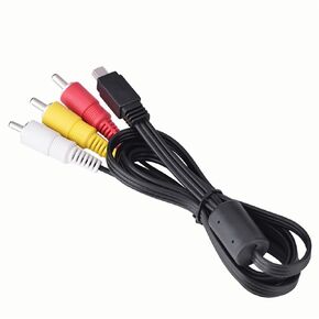 AV Cable Mini USB to 3 Replacement Cable, Camera Cable, for Camera to TV, 1.2M, for IXUS 990 is 980 is 970 is, with Plug and Play Function