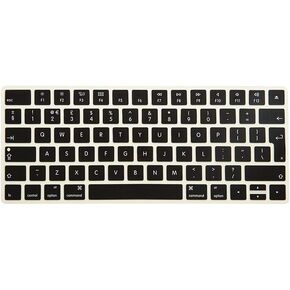 HRH Silicone Keyboard Cover Skin for Magic Wireless Keyboard MLA22LL/A (A1644,2015 Released) European ISO Layout,Black