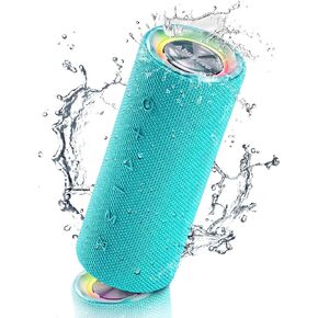 Bluetooth Speaker IPX7 Waterproof, Loud 30W HD Sound Wireless Speakers RGB LED Shower Speaker, Dual Pairing 24H Playtime Wireless Stereo Travel Speakers for Home Outdoor Kayak Beach (Black)