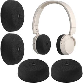 Headphone Ear Pads Covers with Stretchable Knit Fabric, PChero 2 Pairs Earpads Sweat Cover Washable Sanitary Earcup Protectors for On-Ear Headset, Fit 1.57" - 3.14" Ear Cushions