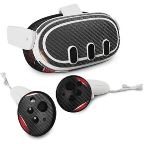 MightySkins Carbon Fiber Skin Compatible with Meta Quest 3 - Hex Rays | Protective, Durable Textured Carbon Fiber Finish | Easy to Apply, Remove, and Change Styles