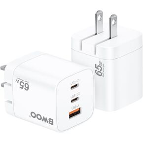 65W USB C Charger Block,3 Ports GAN USB C Charger USB A Charger Adapter,FOLDABLE TYPE C WALL Charger for iPhone15 Pro Max/14/13/12/11,MacBook,Galaxy S24/S23/S20/S10,DELL XPS 13,NOTE 20,IPAD PRO,PIXEL8