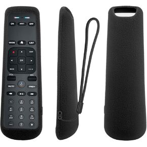 CHUNGHOP Protective Silicone Remote Case for DirecTV Receiver C71KW Voice Remote Control Cover, Shockproof, Skin-Friendly and Anti-Slip Remote Holder, Anti-Lost with Lanyard (Black)