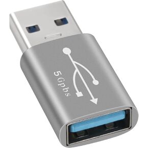 90 Degree USB 3.0 Adapter 4 Pack, Up and Down Right Angle USB A Male to Female Connector Converter USB L Shape Extender, Support Charge & Data Sync for PC, Laptop, Mouse, Keyboard, USB A Charger