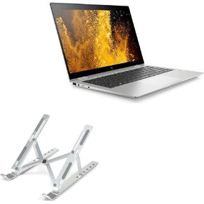 BoxWave Stand and Mount Compatible with HP EliteBook x360 1040 G6 - Compact QuickSwitch Laptop Stand, Portable, Multi Angle Viewing Stand - Metallic Silver