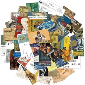 Museum of Art Stickers Literary Oil Painting Stickers,50pcs DIY Decoration Postage Stamp Stickers for Laptop Water Bottle Computer Skateboard,Cute Aesthetic Vinyl Stickers