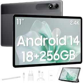جهاز لوحي Blackview 2024 مقاس 11 بوصة يعمل بنظام Android 14، 9WiFi مع مساحة تخزين 18 جيجابايت + 256 جيجابايت (توسيع إلى 2 تيرابايت)، وحدة المعالجة المركزية ثماني النواة، شاشة 2.4K FHD، Widevine L1، 8200 مللي أمبير، 5G WiFi، 13MP+8MP/Face ID/وضع الكمبيوتر 