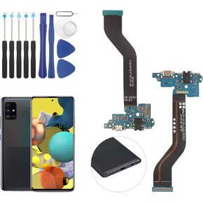Dock Connector for Samsung Galaxy A51 5G USB Charging Port Flex Cable Replacement for A516U Type C Charger Dock Board Connector with Tools