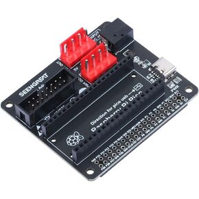 RGB Matrix Adapter Board Converter for Raspberry Pi Motherboards and for Raspberry Pi Pico 1 HUB75 Interface 2 Power Input Connectors TYPE-C 5V/4A and DC-044 5V/8A