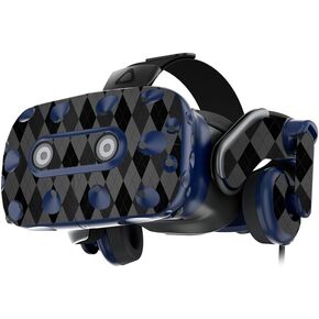 MightySkins Skin Compatible with HTC Vive Pro VR Headset - Black Argyle | Protective, Durable, and Unique Vinyl Decal wrap Cover | Easy to Apply, Remove, and Change Styles | Made in The USA