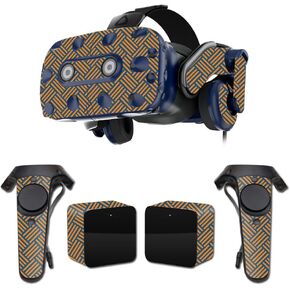 MightySkins Skin Compatible With HTC VIVE Pro VR Headset - Orange Blue Basket | Protective, Durable, and Unique Vinyl Decal wrap cover | Easy To Apply, Remove, and Change Styles | Made in the USA