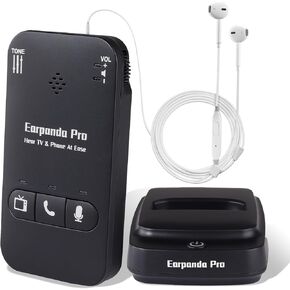 Pro TV Headphones Wireless for Seniors Hard of Hearing, Wireless TV Headphones for Seniors TV Watching/Phone Calls/Chat - Loud TV Volume, L/R Ear Balance Control,100ft Long Range